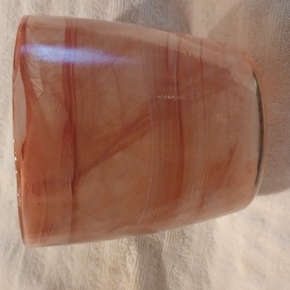 Vintage Eco Glass red swirl planter bowl. No chips or scratches. Thick glass.
